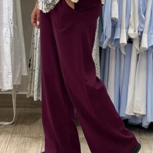 bordeaux linen comfort pants